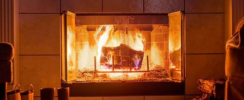 Mendota Hearth Landscape Fireplace Installation in Aspen Hill, Maryland